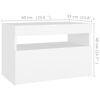vidaXL Mesita de noche luces LED 2 uds contrachapada blanco 60x35x40cm