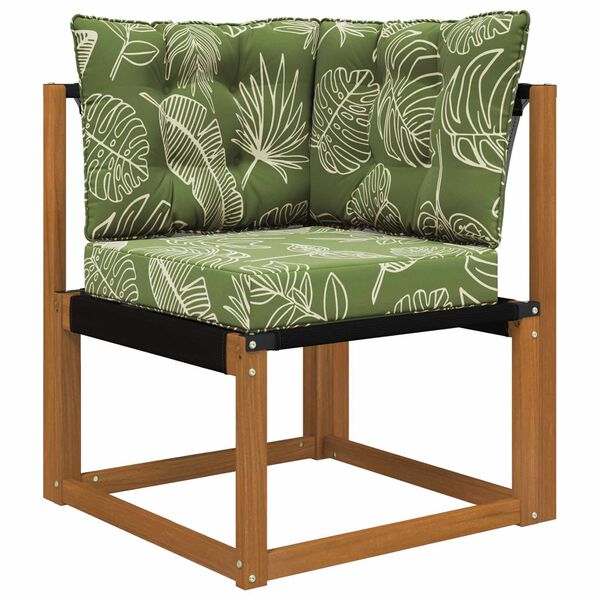 vidaXL Coj&iacute;n para sof&aacute; de exterior 3 pcs Dise&ntilde;o de Hojas Poli&eacute;ster