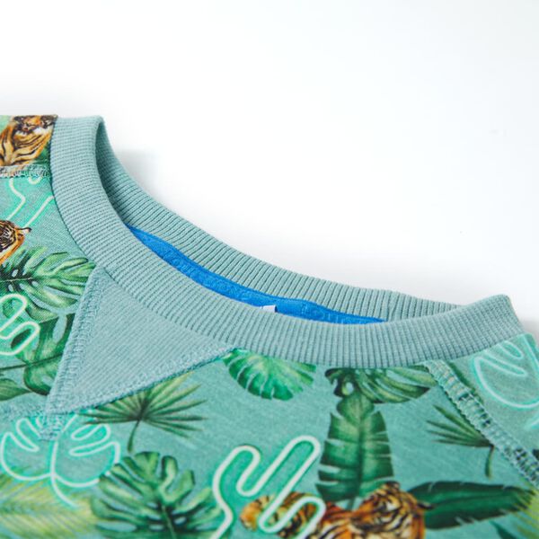 Sudadera infantil verde claro melange 140