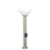 vidaXL Baliza de luz con toma de corriente de 80 cm, acero inoxidable, IP44
