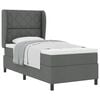 vidaXL Cama tipo Box Spring con cabecera Gris oscuro 90 x 200 cm tela