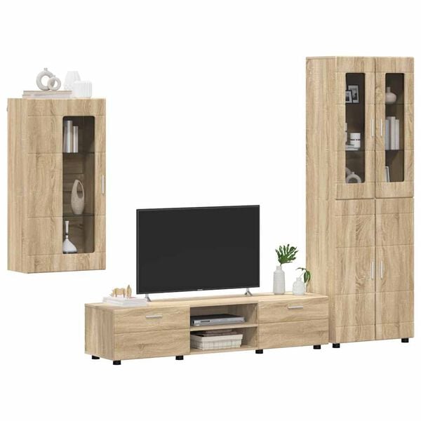 vidaXL Conjunto de mueble de TV con caj&oacute;n FLORIN Roble Sonoma