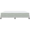 vidaXL Cama tipo Box Spring con colch&oacute;n Gris Claro 200 x 200 cm tela