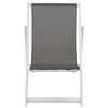 vidaXL Silla de playa plegable 2 unidades aluminio y textilene gris