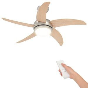 vidaXL Ventilador de Techo con Luz y Control Remoto &Oslash; 110 cm Sonoma