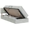 vidaXL Cama con almacenamiento Gris Claro 90 x 190 cm Terciopelo