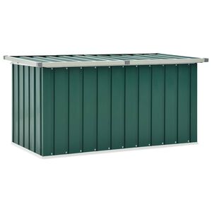 vidaXL Caja de almacenamiento para jard&iacute;n verde 129x67x65 cm