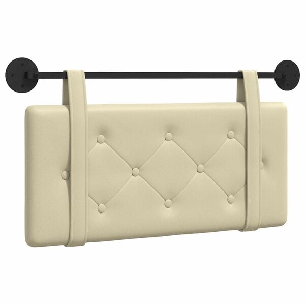 vidaXL Cabecera Colgante Crema 80 cm Cuero sint&eacute;tico