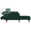 vidaXL Sof&aacute; cama en forma de L terciopelo verde oscuro 271x140x70 cm