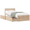 vidaXL Estructura de cama sin colch&oacute;n madera maciza de pino 90x200 cm