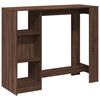 vidaXL Mesa alta con estante marr&oacute;n roble 124x46x103,5 cm