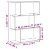vidaXL Librer&iacute;a biombo de 3 niveles, blanca, 70 x 24 x 97 cm, madera de ingenier&iacute;a