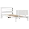 vidaXL Estructura de cama con cabecero madera pino blanco 75x190 cm