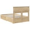 vidaXL Estructura de cama con cabecera Roble Sonoma 135 x 190 cm