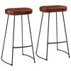 vidaXL Taburetes de bar Gavin 2 uds marr&oacute;n oscuro 44x37,5x78 cm