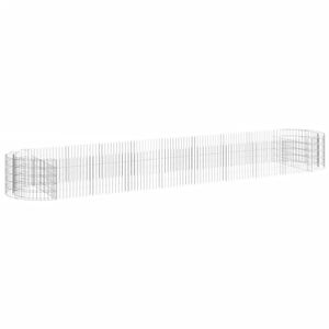 vidaXL Arriate de gaviones de hierro galvanizado 500x100x50 cm