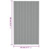 vidaXL Panel de techo 12 pcs Gris 80 x 45 cm Acero galvanizado