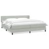 vidaXL Cama box spring con colchones terciopelo gris claro 180x210 cm