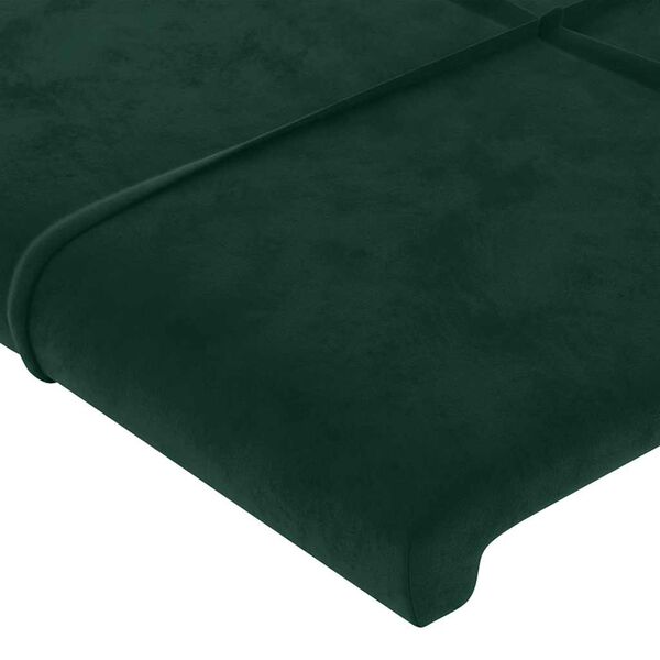 vidaXL Cabeceros terciopelo verde oscuro 180x5x78/88 cm