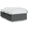 vidaXL Estructura de cama sin colch&oacute;n tela gris oscuro 120x190 cm
