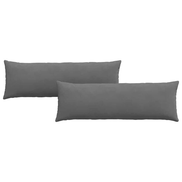 vidaXL Cojines de sof&aacute; 2 pcs Gris oscuro 120 x 40 cm tela