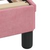 vidaXL Estructura de cama con cabecero Dover terciopelo rosa 140x190 cm