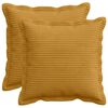 vidaXL Funda de almohada 2 uds. HOUTEN Amarillo 50 x 50 cm pana