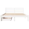 vidaXL Estructura de cama sin colch&oacute;n madera de pino blanco 135x190 cm