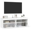vidaXL Muebles de TV de pared con luces LED 2 uds blanco 60x30x40 cm