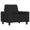 vidaXL Sill&oacute;n con taburete tela negro 60 cm