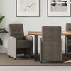 vidaXL Sillas de comedor con ruedas 2 pcs Gris oscuro 57 x 67 x 98 cm