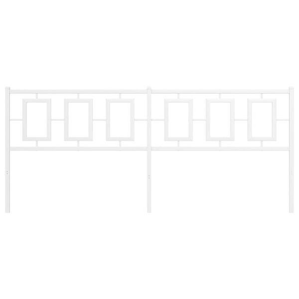 vidaXL Cabecero de metal blanco 193 cm