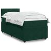 vidaXL Cama box spring con colch&oacute;n terciopelo verde oscuro 90x190 cm