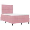 vidaXL Cama Box Spring LED con colch&oacute;n Rosa 120 x 200 cm tela