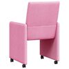 vidaXL Sillas de Comedor con Ruedas 2 pcs Rosa 58 x 65 x 94 cm tela