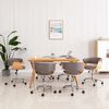 vidaXL Sillas de comedor giratorias 6 unidades tela color gris taupe
