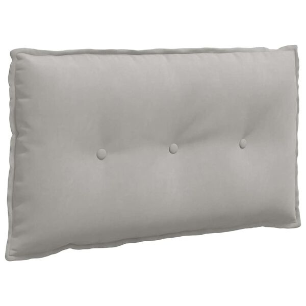 vidaXL Coj&iacute;n de Espalda Gris Claro 80 x 50 cm Tela de microfibra