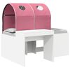 vidaXL Cama con T&uacute;nel 3 uds. Blanco y Rosa Madera de ingenier&iacute;a