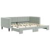 vidaXL Sof&aacute; cama nido terciopelo gris claro 90x190 cm