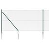 vidaXL Valla de alambre soldado con picos 10 x 1,4 m Verde Malla