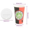 vidaXL Vasos de café de papel con tapa 1000 uds 16oz 400ml