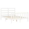 vidaXL Estructura de cama sin colch&oacute;n madera de pino blanca 140x190 cm