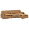 vidaXL Sof&aacute; modular con reposapi&eacute;s y cojines, color beige