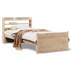 vidaXL Estructura de cama con cabecero madera maciza de pino 90x200 cm