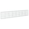 vidaXL Cesta de gaviones con cubierta hierro galvanizado 800x50x150 cm