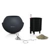 LECHUZA Jardinera colgante BOLA Color 23 ALL-IN-ONE color gris pizarra