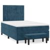 vidaXL Cama box spring con colch&oacute;n terciopelo azul oscuro 120x190 cm