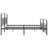 vidaXL Estructura cama sin colchón con estribo metal negro 200x200 cm
