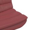 vidaXL Silla giratoria Rojo vino 63 x 75 x 76 cm PU