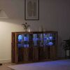 vidaXL Aparador LED Madera vieja 162 x 37 x 100 cm